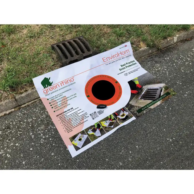EnviroHorn Oil and Sediment Drain Filter - Holds 19kg / 1 Litre - 100 Micron